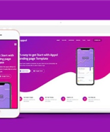 簡約手機應用APP官方展示模板