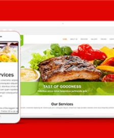 彩色高端大氣全站美食HTML5網(wǎng)站模板