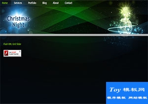 christmas night天藍(lán)色天空背景吸引力頁眉頁腳網(wǎng)站模板-HTML5模板