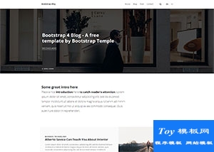 極簡Bootstrap 4 Blog博客整站html5模板-HTML5模板