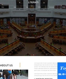 簡潔大學(xué)圖書館教育單頁響應(yīng)式模板-手機模板