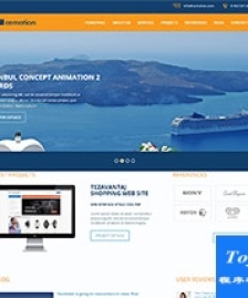嚴(yán)肅藍(lán)色證券金融公司html5模板