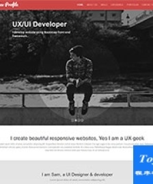 UX/UI Developer開發(fā)者web簡歷模板