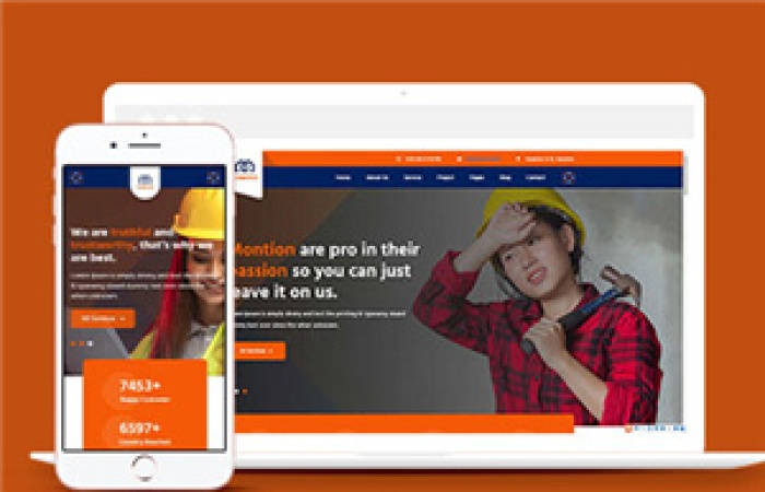 建筑工程企業(yè)展示HTML5模板下載-Toy模板網(wǎng)編號(hào)6873