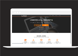 黑色簡單軟件開發(fā)公司首頁網(wǎng)站模板-HTML5模板