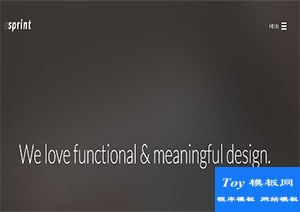sprint優(yōu)雅引導(dǎo)式輪播作品集網(wǎng)站模板-HTML5模板