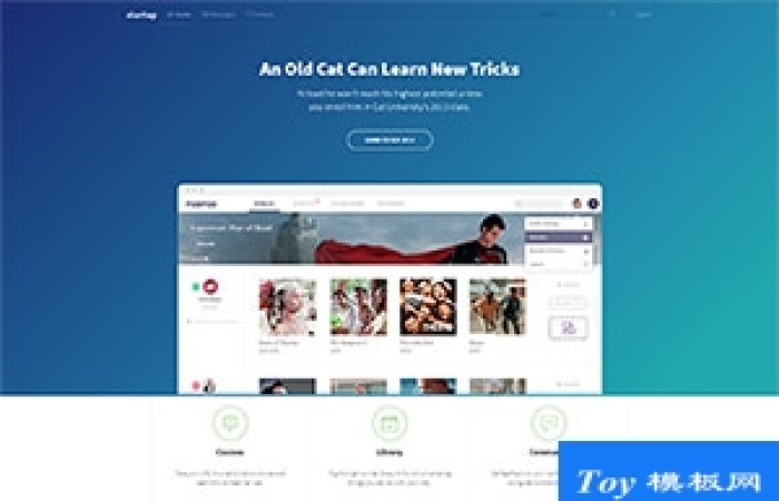 startup在線課堂在線教育培訓(xùn)網(wǎng)頁模板-Toy模板網(wǎng)編號18613