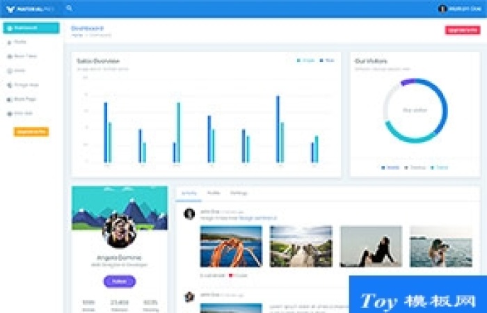 精品漂亮Admin Template 后臺(tái)UI前端模板-Toy模板網(wǎng)編號(hào)18713