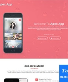 粉紅色Apex App開發(fā)制作公司html5模板