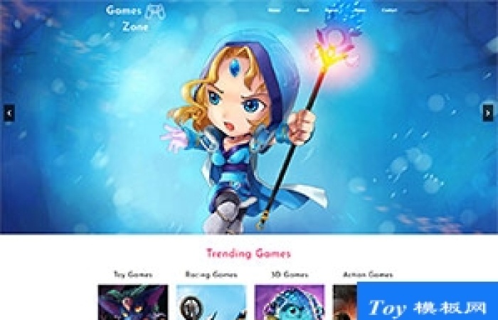 Games游戲動漫發(fā)布會企業(yè)網(wǎng)站模板-Toy模板網(wǎng)編號19093