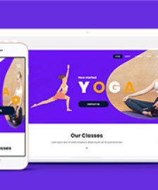 紫色響應(yīng)式瑜伽健身會(huì)所網(wǎng)站html模板-HTML5模板