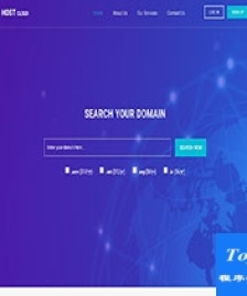 紫色UI主機云網(wǎng)頁平面自舉導向式網(wǎng)站模板-HTML5模板