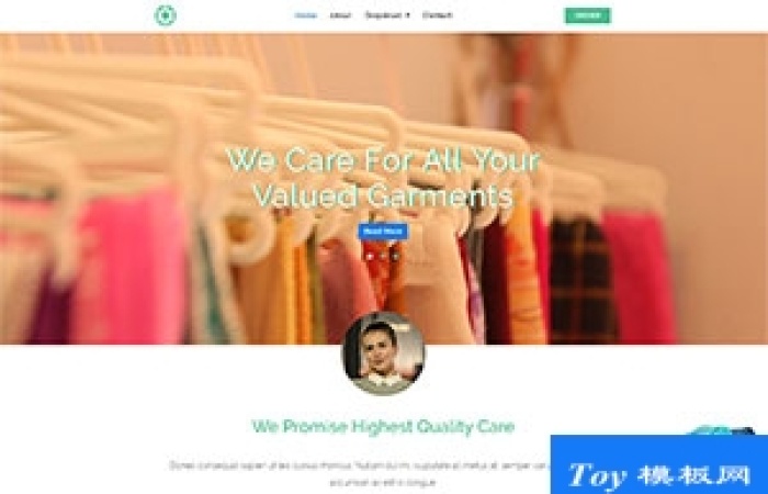 服裝羽絨服干洗店家政公司模板-Toy模板網(wǎng)編號(hào)18494