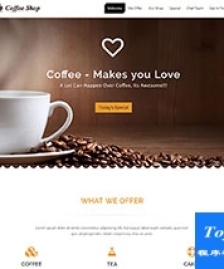 coffee商店休閑食品外賣店模板-HTML5模板