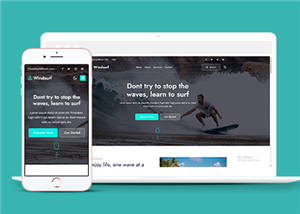 響應式海上沖浪極限運動愛好者網(wǎng)站HTML5模板-HTML5模板