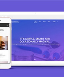 紫色商業(yè)調查分析企業(yè)html5模板-HTML5模板