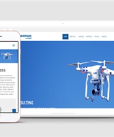 藍(lán)色無人機(jī)公司企業(yè)通用html5模板下載-HTML5模板