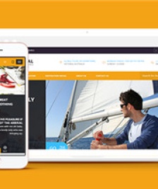 黃色寬屏適用于旅游公司響應(yīng)式模板下載-HTML5模板