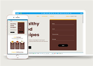 簡單健康食品食譜單頁面HTML5模板-HTML5模板