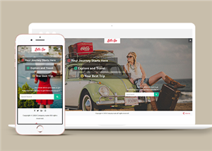 創(chuàng)意個性全屏個人探索旅行網站模板-HTML5模板