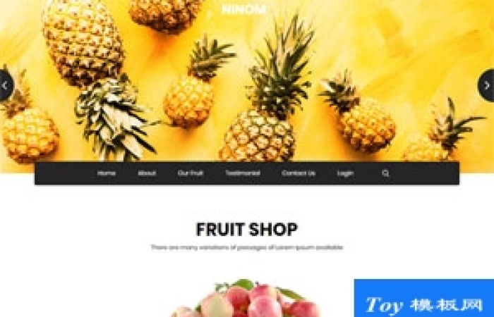 FRUIT SHOP水果商店響應(yīng)式網(wǎng)站模板-Toy模板網(wǎng)編號(hào)17815