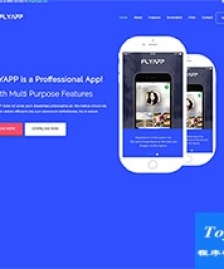 藍色大氣APP ios應用制作官網(wǎng)模板下載