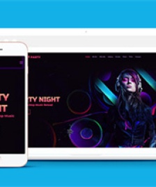 黑色炫酷音樂派對之夜網(wǎng)站模板-HTML5模板