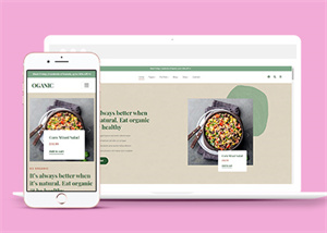 經(jīng)典綠色食品加工美食電商網(wǎng)站模板-HTML5模板