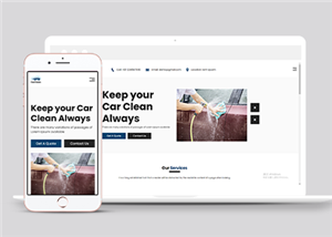 自適應汽車美容洗車店網站html模板-HTML5模板