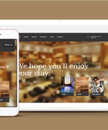 hotel頂級視差化酒店類報(bào)名登記響應(yīng)式網(wǎng)站模板