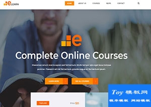Elearn簡約網(wǎng)絡(luò)在線課程教育主題響應(yīng)式模板-手機(jī)模板