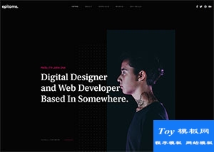 寬屏大氣Web Developer開(kāi)發(fā)者網(wǎng)站模板-HTML5模板