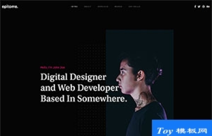 寬屏大氣Web Developer開(kāi)發(fā)者網(wǎng)站模板-Toy模板網(wǎng)編號(hào)18096