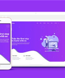 紫色商業(yè)項(xiàng)目展示公司網(wǎng)站模板源碼下載-HTML5模板
