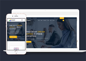 寬屏辦公室租賃企業(yè)網(wǎng)站模板下載-HTML5模板