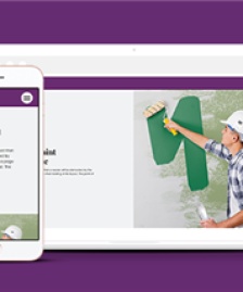 紫色響應(yīng)式墻面涂刷服務(wù)公司網(wǎng)站html模板-HTML5模板