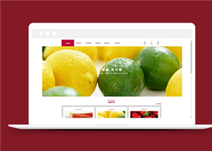 紅色精美水果銷售加盟公司網站模板-HTML5模板