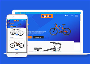 藍色高端碳纖維自行車多網(wǎng)頁HTML5模板-HTML5模板