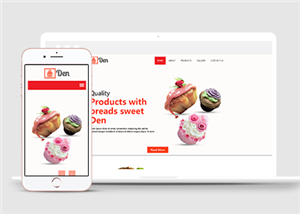 奶油蛋糕甜品店網(wǎng)站模板-HTML5模板