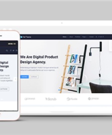 藍色干凈優(yōu)雅寬屏公司企業(yè)類網(wǎng)站模板-HTML5模板