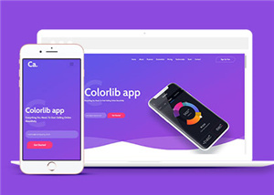 寬屏APP項目展示響應式網頁模板下載-HTML5模板
