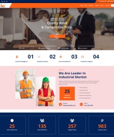 HTML5工程建筑工業(yè)服務(wù)公司網(wǎng)站模板