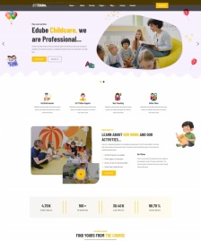 兒童教育服務機構HTML5網站模板