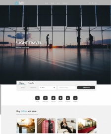 響應(yīng)式航班旅行航空公司網(wǎng)站模板-旅游交通