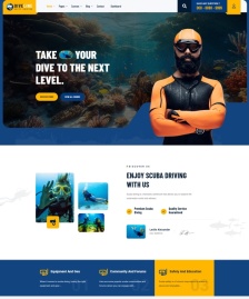 HTML5潛水培訓機構網站模板