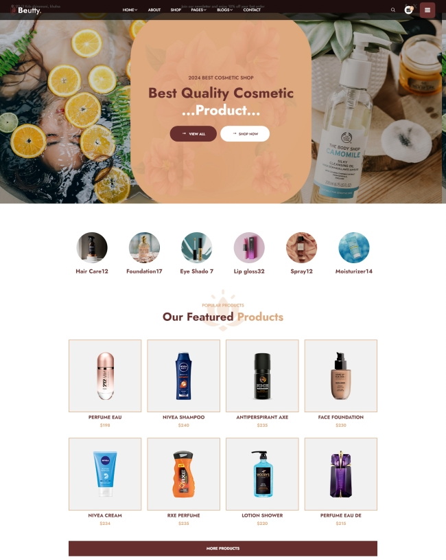 HTML5化妝品店在線宣傳網(wǎng)站模板-電子商務(wù)
