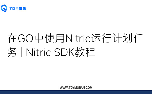 在GO中使用Nitric運(yùn)行計劃任務(wù) | Nitric SDK教程