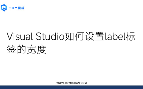 Visual Studio如何設置label標簽的寬度