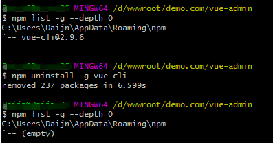 如何刪除 npm 通過-g全局安裝過的包？