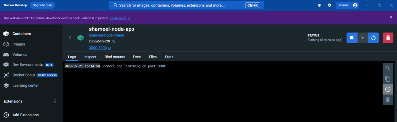 docker 桌面，應(yīng)用程序的終端